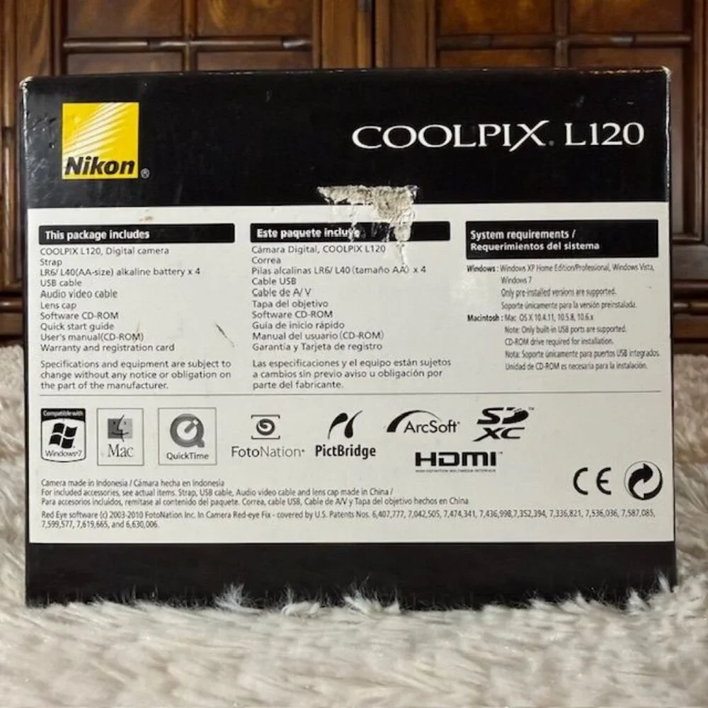 Nikon Red COOLPIX L120 14.1 MP Digital Camera + Travel Storage Bag